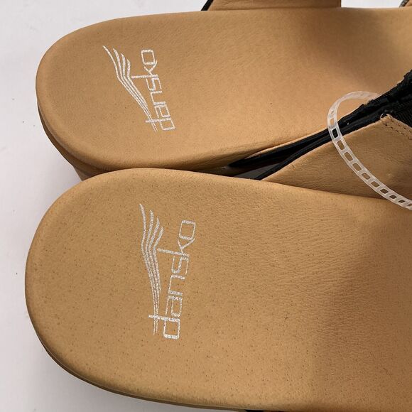 Dansko Womens Theresa Multi-Strap Slip-On Sandal Size 42 Metallic Leather Suede - Picture 8 of 11